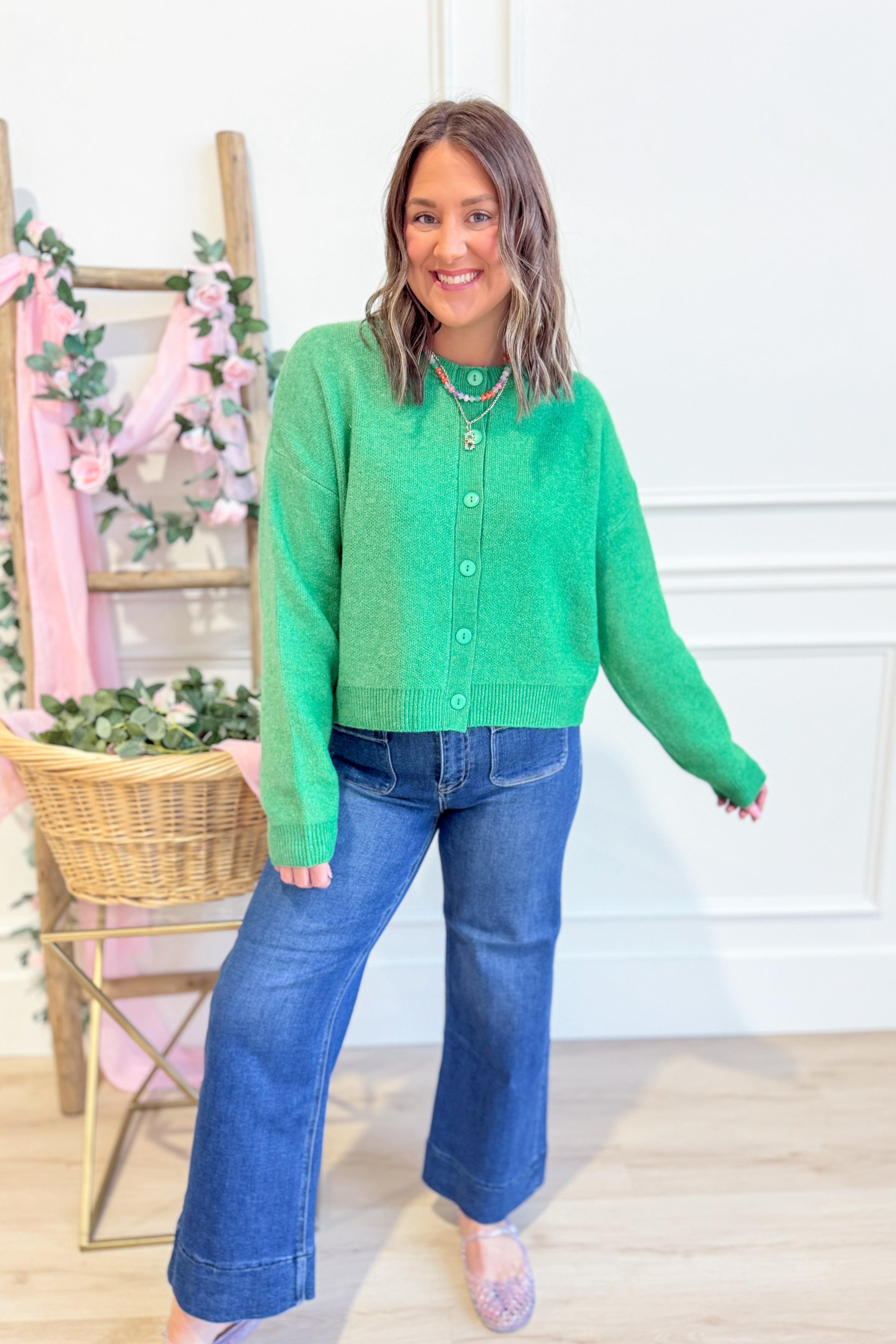 Savanna Ribbed Trim Cardigan - Be You Boutique