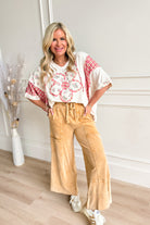Hannah Flower Patch Plaid Pullover - Be You Boutique