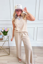 Beatrice Knitted Sleeveless Pant Set - Be You Boutique