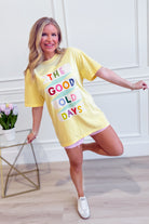 ETTA & EAST Good Old Days Graphic T-Shirt featuring vintage-inspired design and bold artwork on a casual cotton tee.