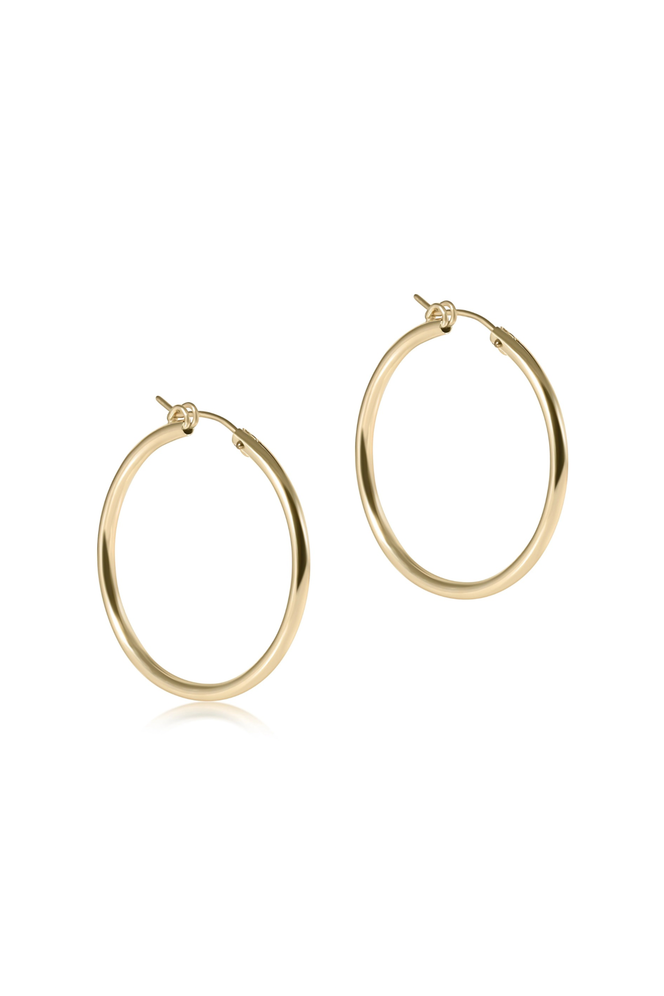 Enewton 1.25” Round Smooth Gold Hoop - Be You Boutique