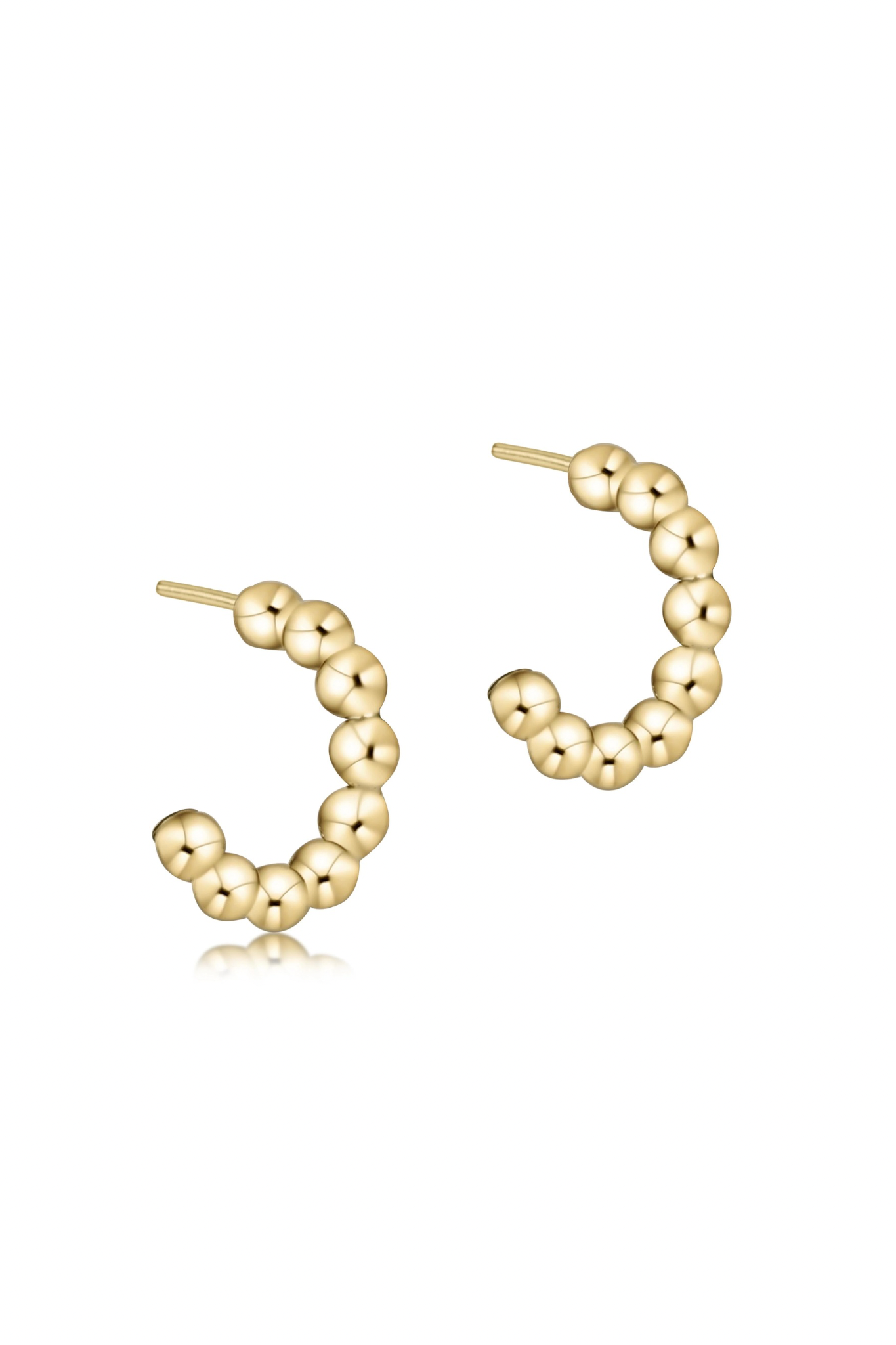 Enewton 1” 4mm Beaded Gold Post Hoop - Be You Boutique