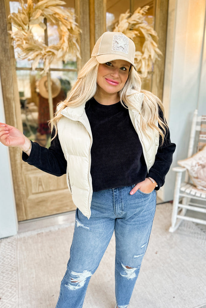 The Charlie Corded Crew Sweatshirt - Be You Boutique