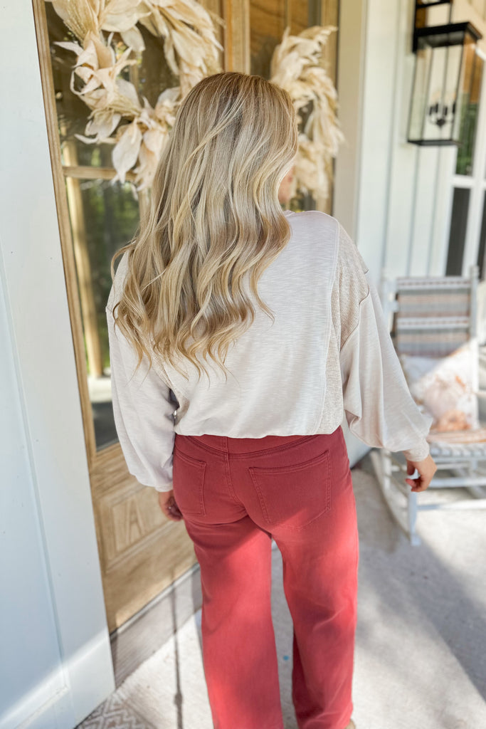 Georgie Long Sleeve Ribbed top - Be You Boutique