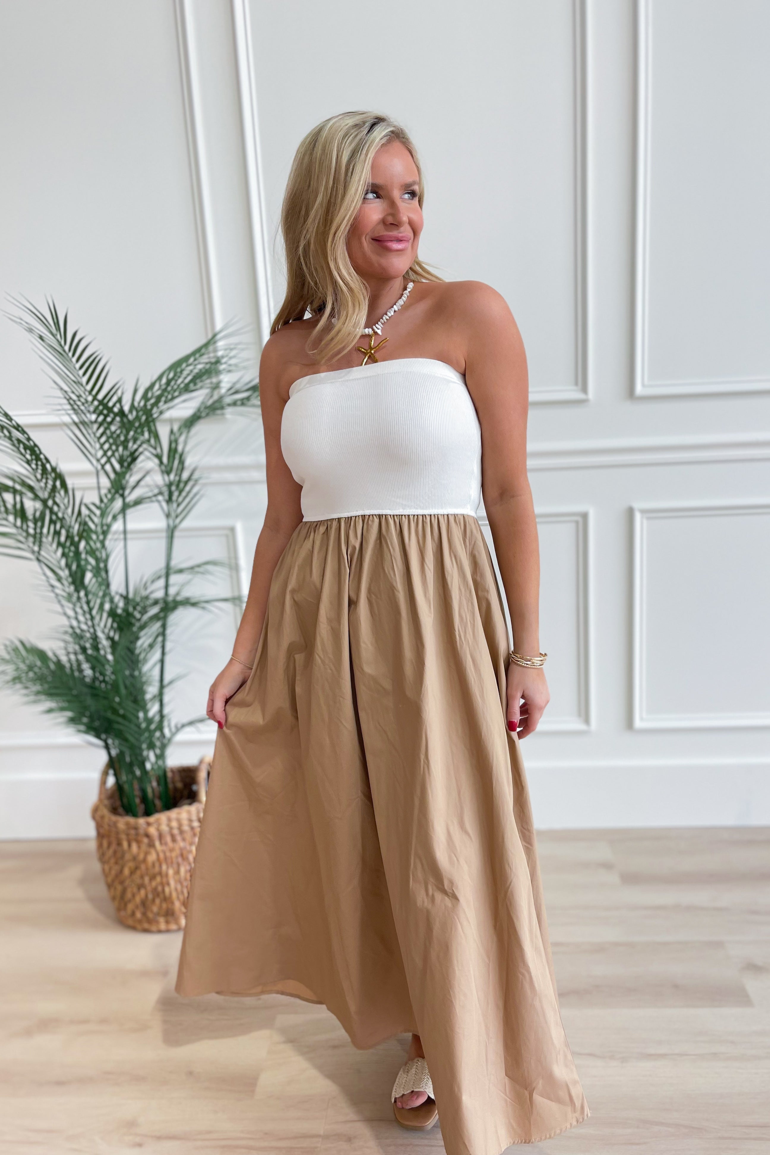 Rebecca Knit Strapless Midi Dress - Be You Boutique
