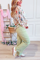 Cody Scallop Eyelet Trim Pant - Be You Boutique