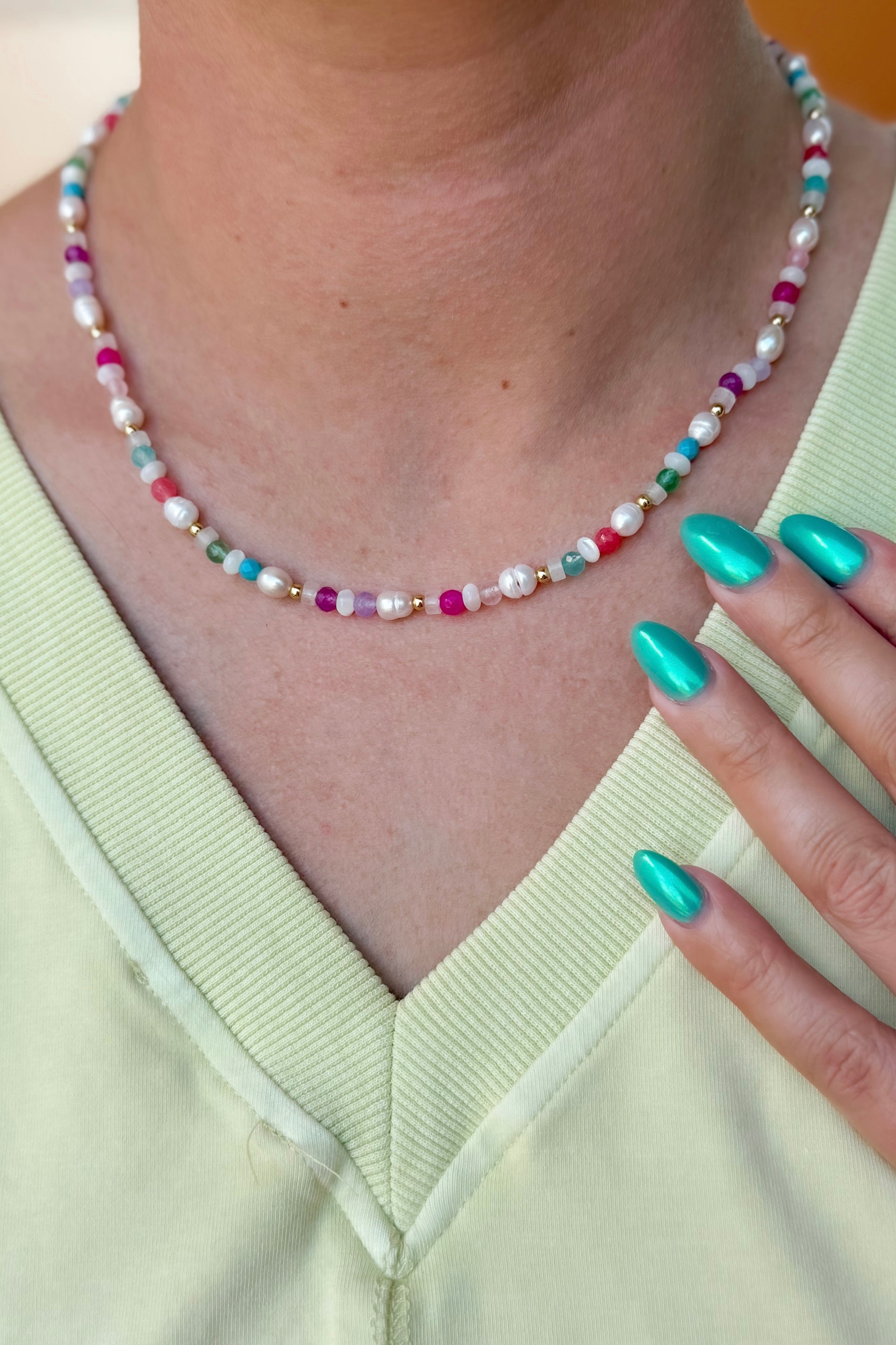Treasure Jewels Bright Now Gemstone Necklace - Be You Boutique