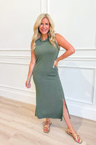 Blakely Ribbed Midi Dress - Be You Boutique