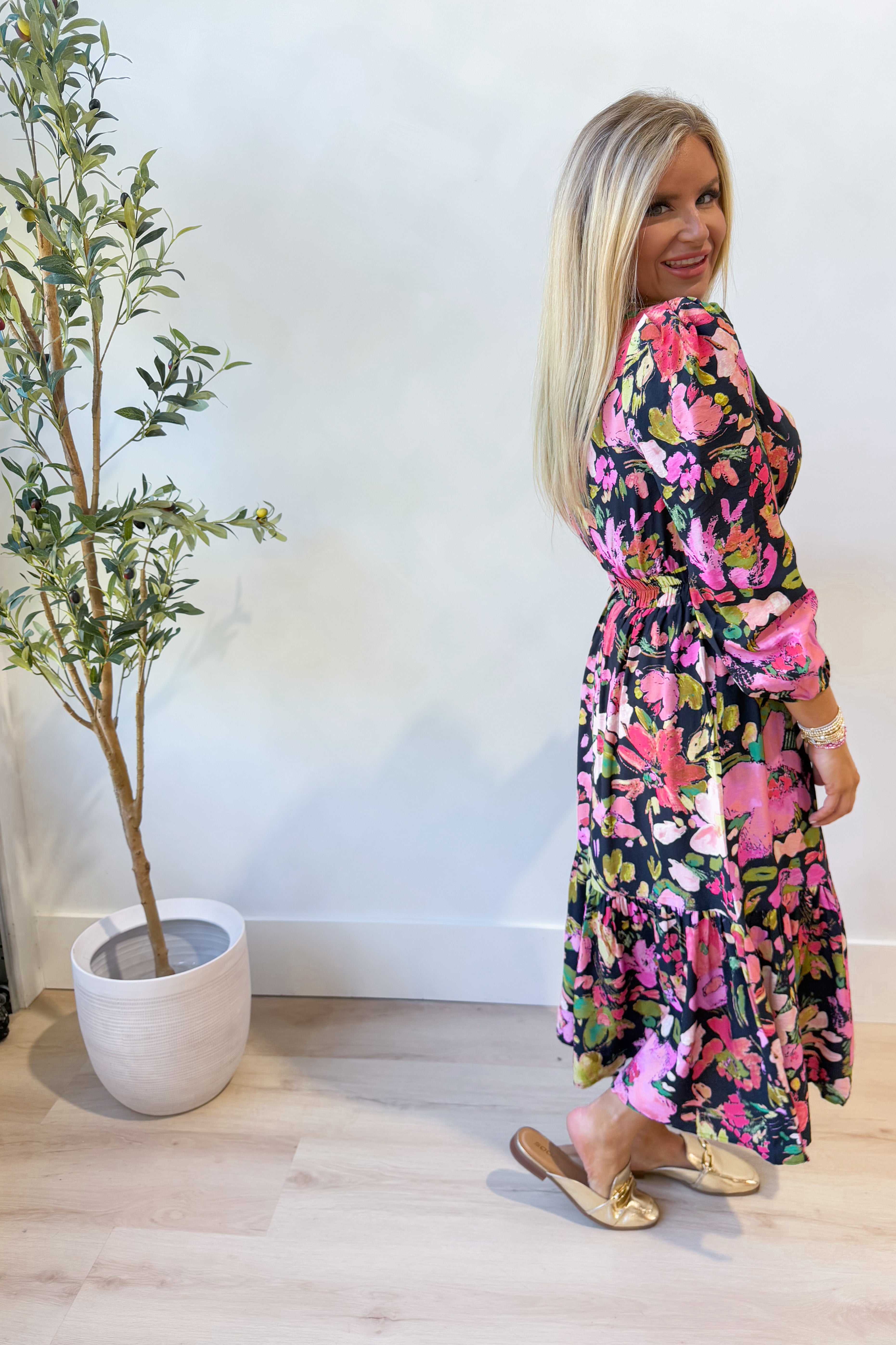 Nikki Floral Garden Maxi Dress - Be You Boutique