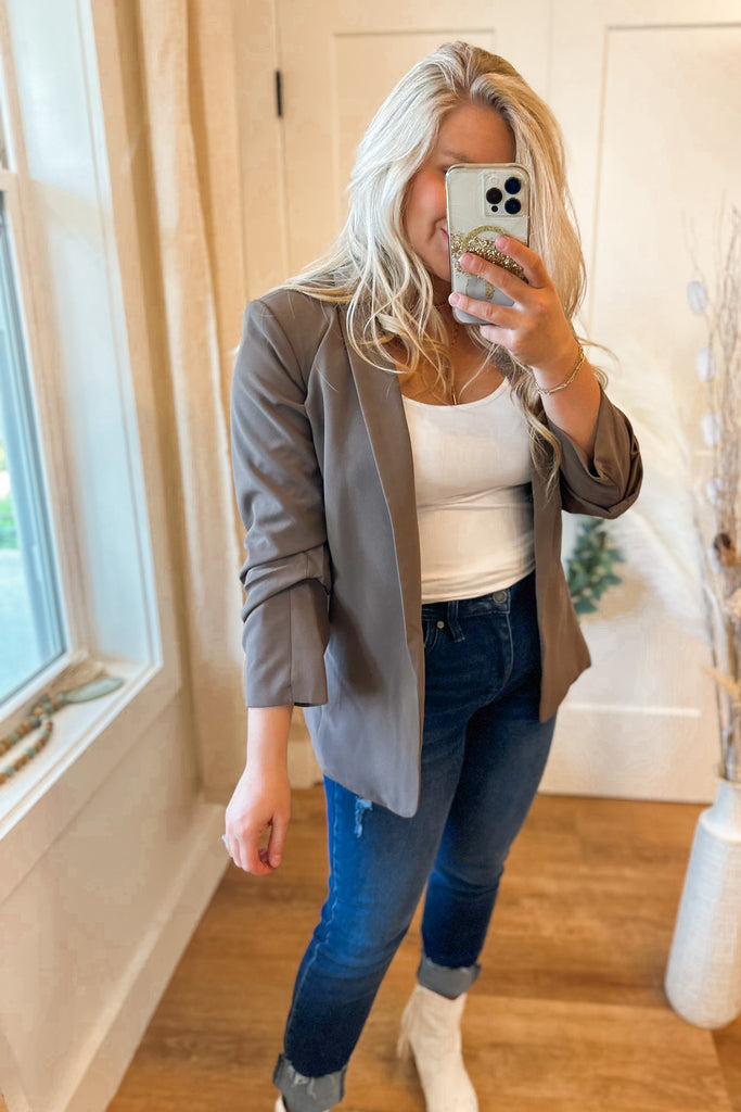 Thomas Classic Blazer with Shawl Lapel Collar and Pockets - Be You Boutique
