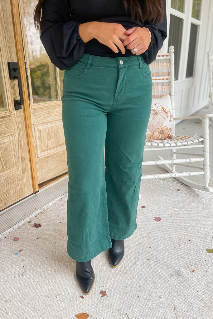 Dara Acid Wash High Rise Wide Leg Pant - Be You Boutique