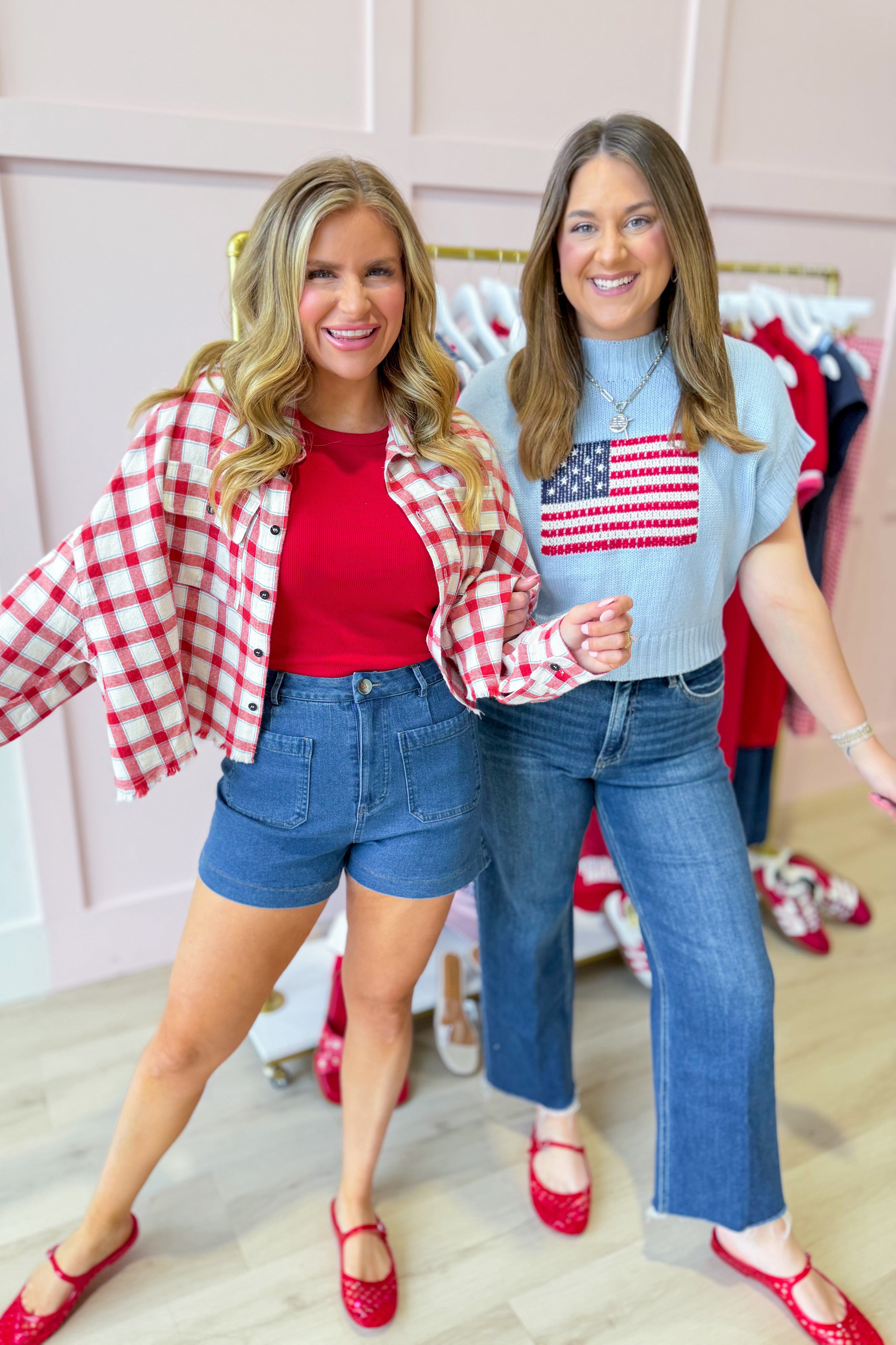 Robin plaid button-down frayed top from BUCKET LIST, featuring casual style, plaid pattern, and frayed hem detail.
