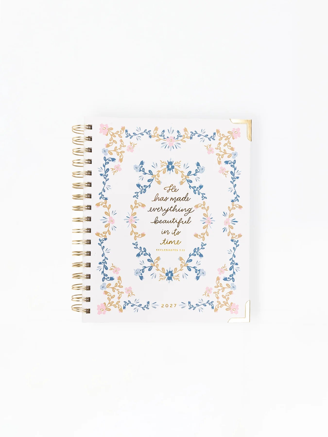 Mary Square 2027 Planner with colorful cover design, compact 218 accessories, featuring floral patterns and organization pages.