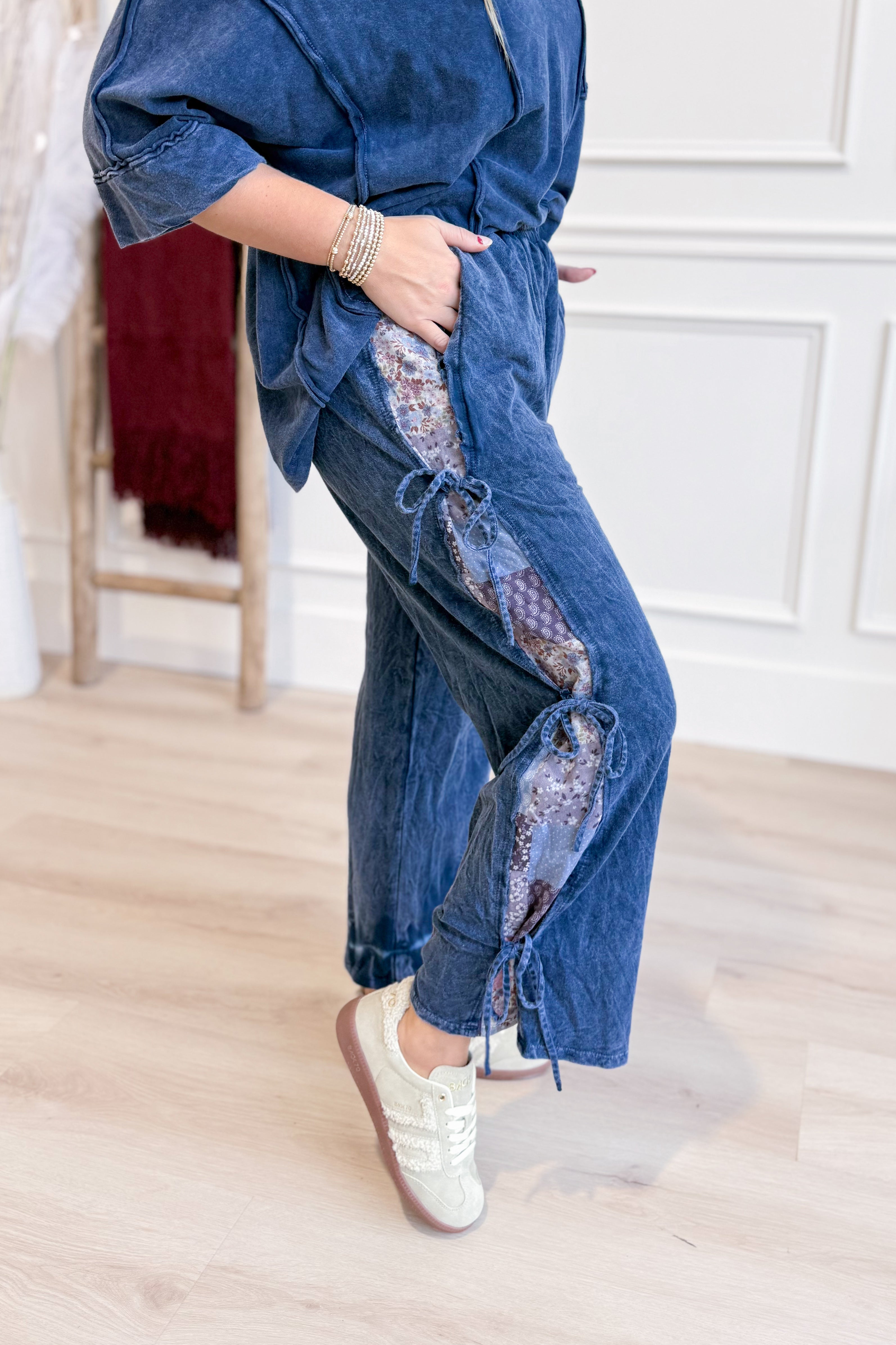Cory Mineral Wash Wide Leg Pant - Be You Boutique