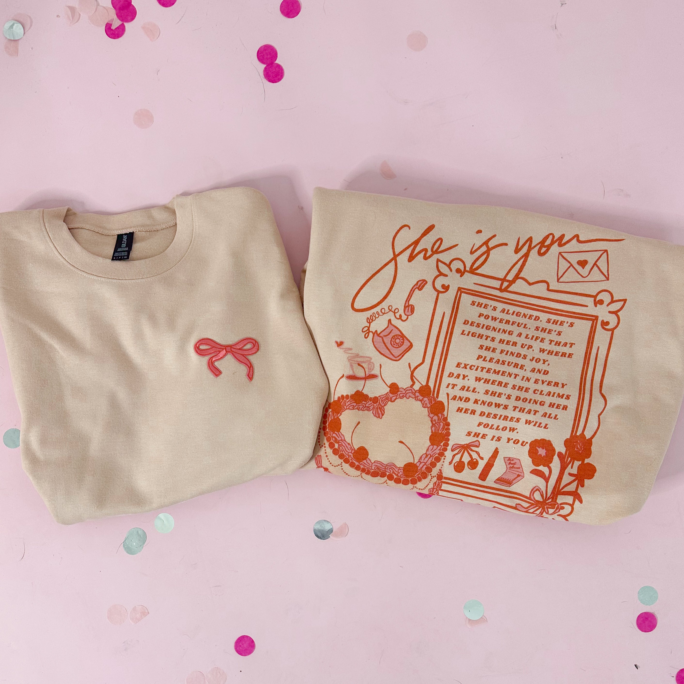 She Is You Valentine Long Sleeve Graphic Sweatshirt  *FINAL SALE* - Be You Boutique