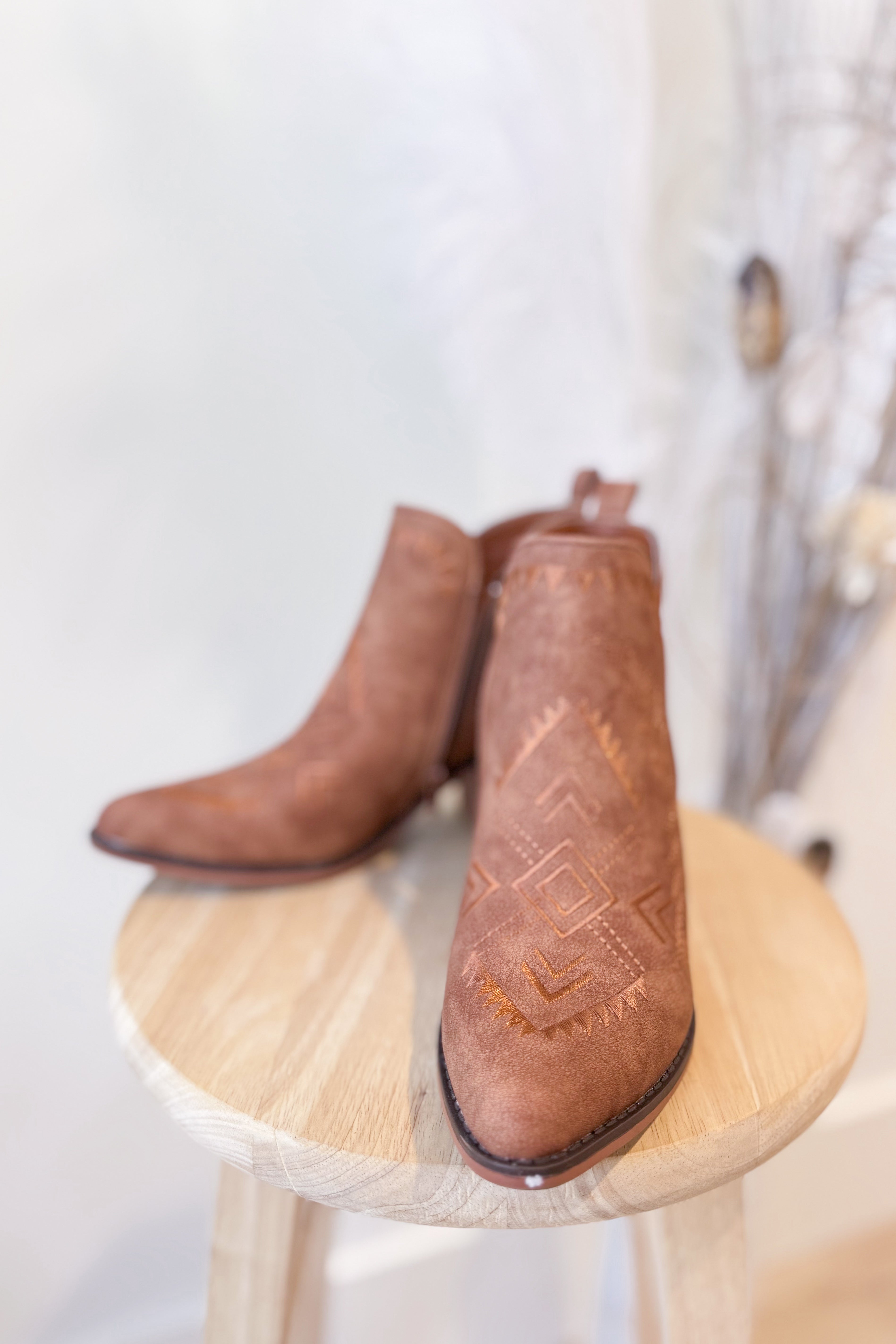 Whitney Embroidered Ankle Bootie - Be You Boutique