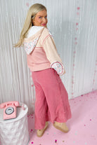 Caris Mineral Washed Upside Down Terry Knit Wide Leg Palazzo Pants - Be You Boutique