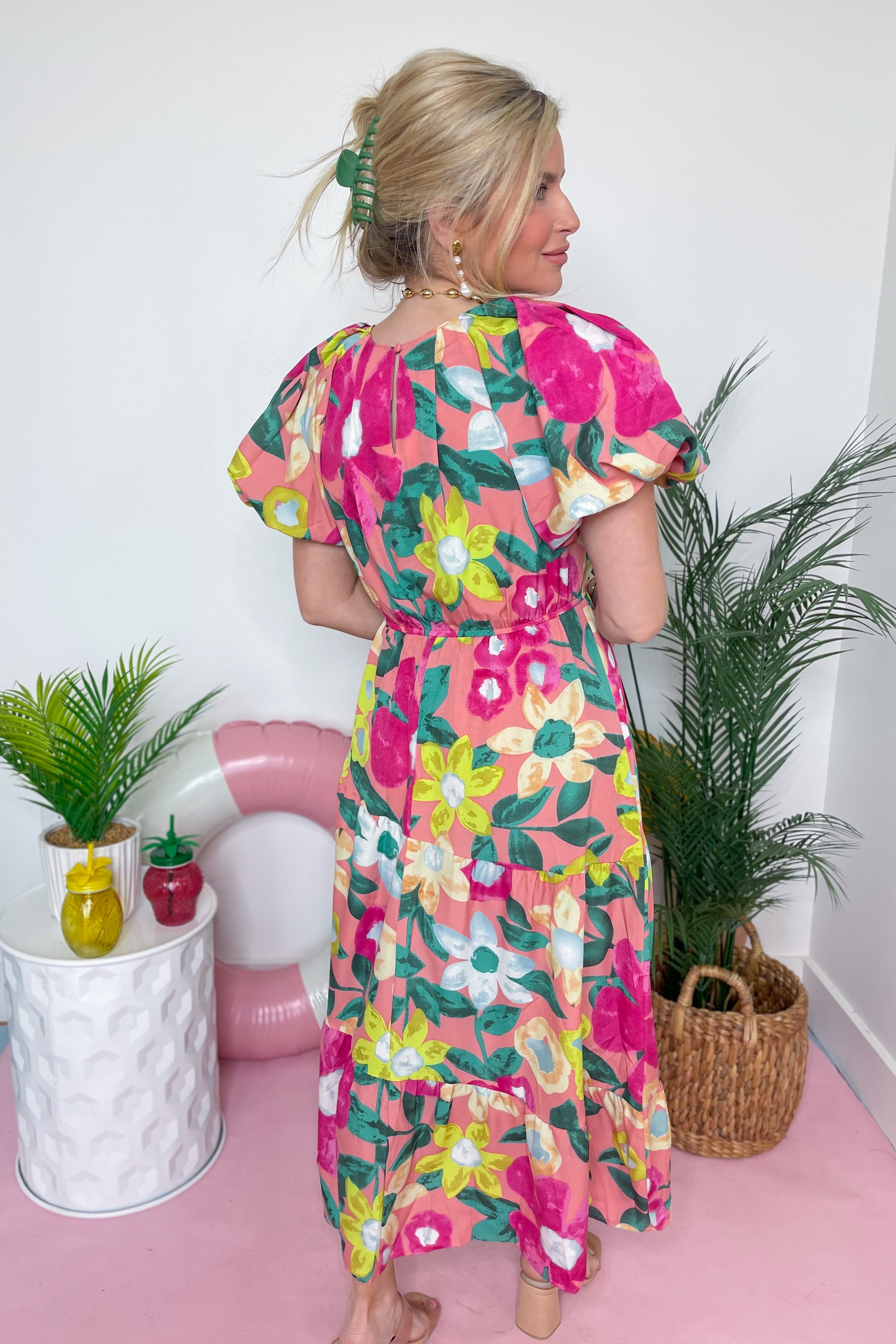 Candace Floral Print Midi Dress - Be You Boutique