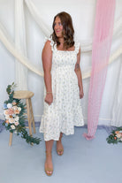 Poppy Ruffle Strap Smocked Floral Midi Dress - Be You Boutique