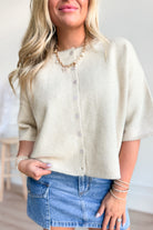 Vanessa Short Sleeve Sweater Top - Be You Boutique