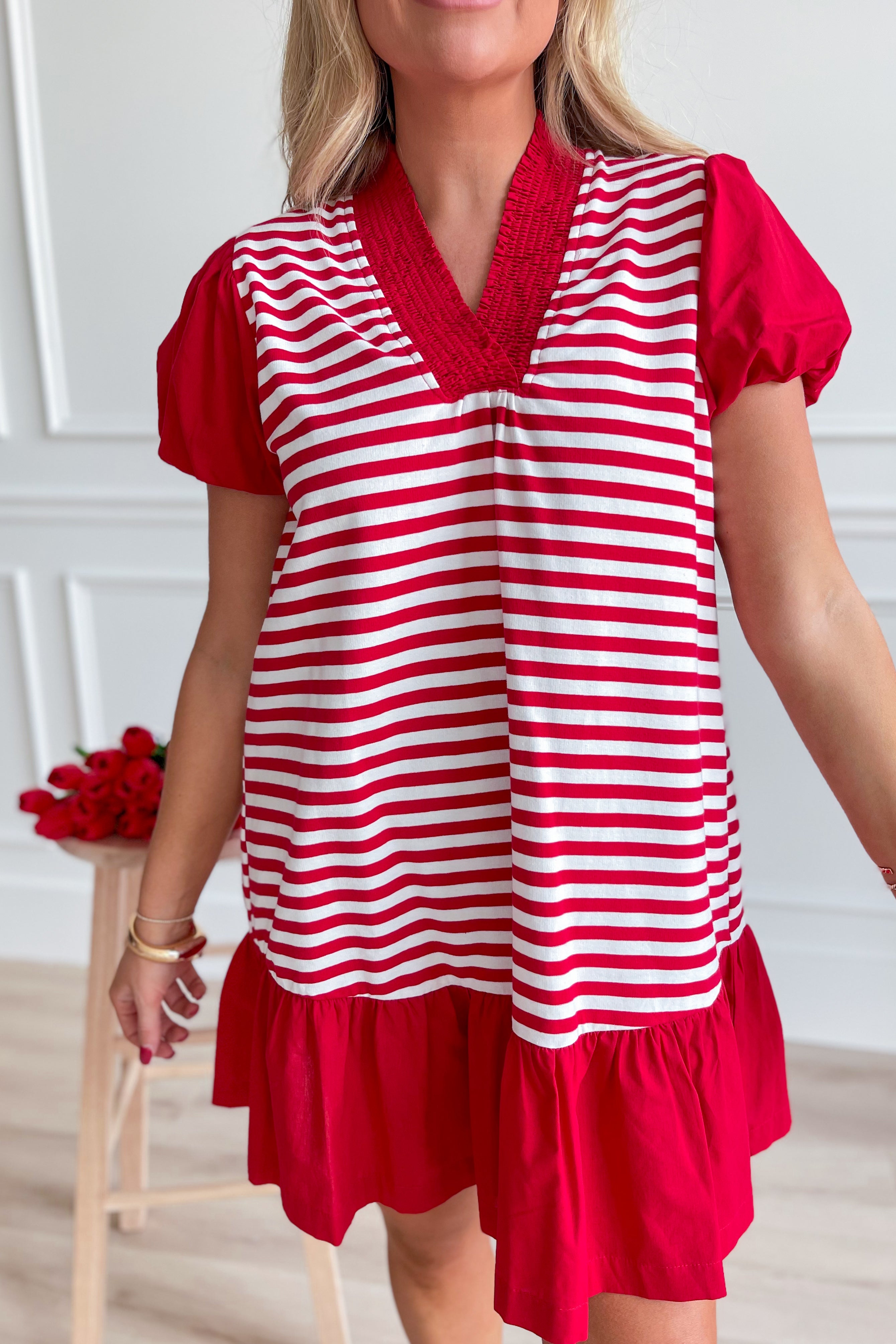 Serena Striped Casual Dress - Be You Boutique