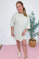 Like Slay Mineral Washed Knit Tunic Short Set - Be You Boutique