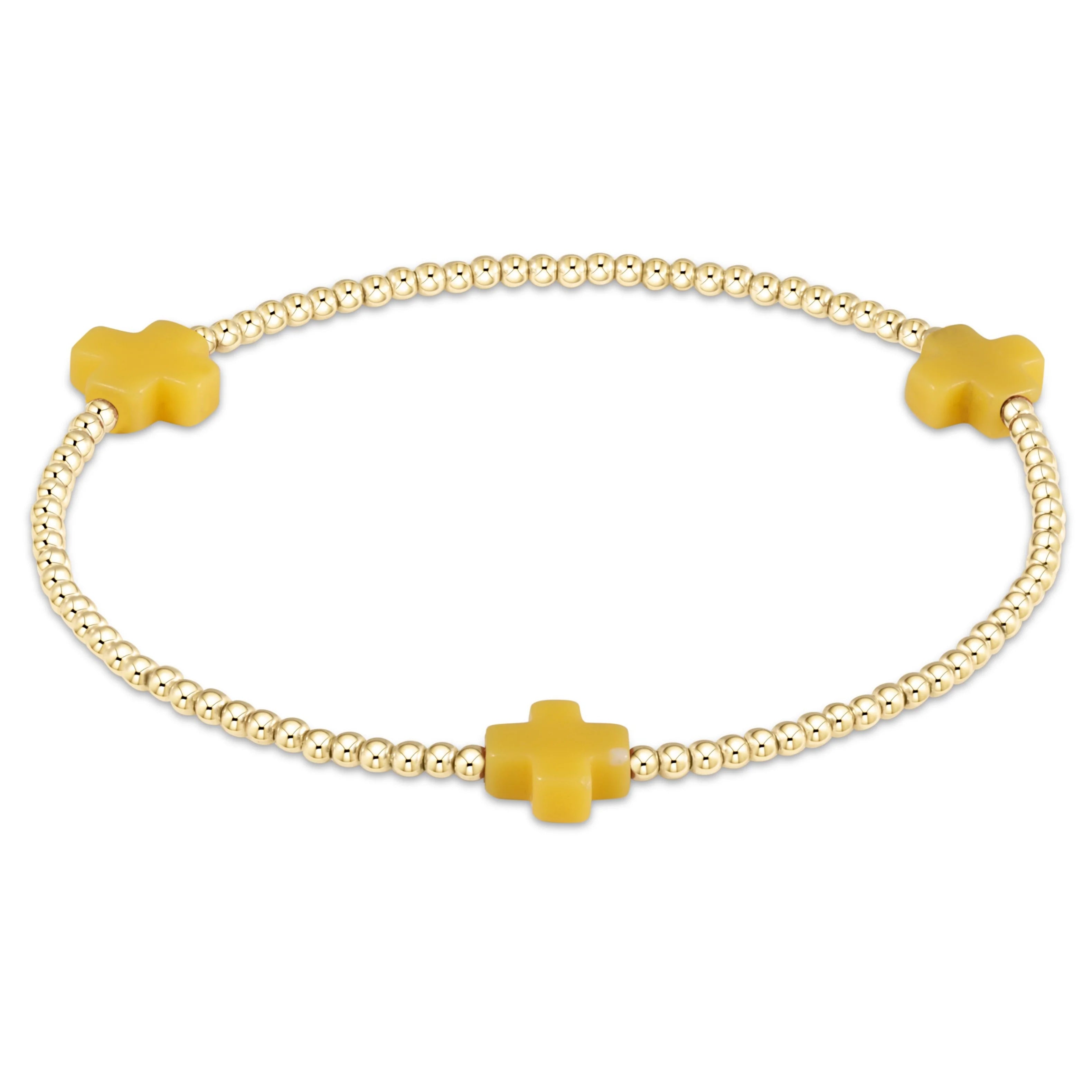 Enewton 2mm Signature Cross Gold Bracelet - Be You Boutique
