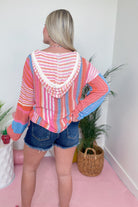 Lucy Striped Knit Hooded Pullover - Be You Boutique