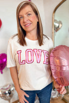 Valentines LOVE FOIL Graphic Tee - Be You Boutique