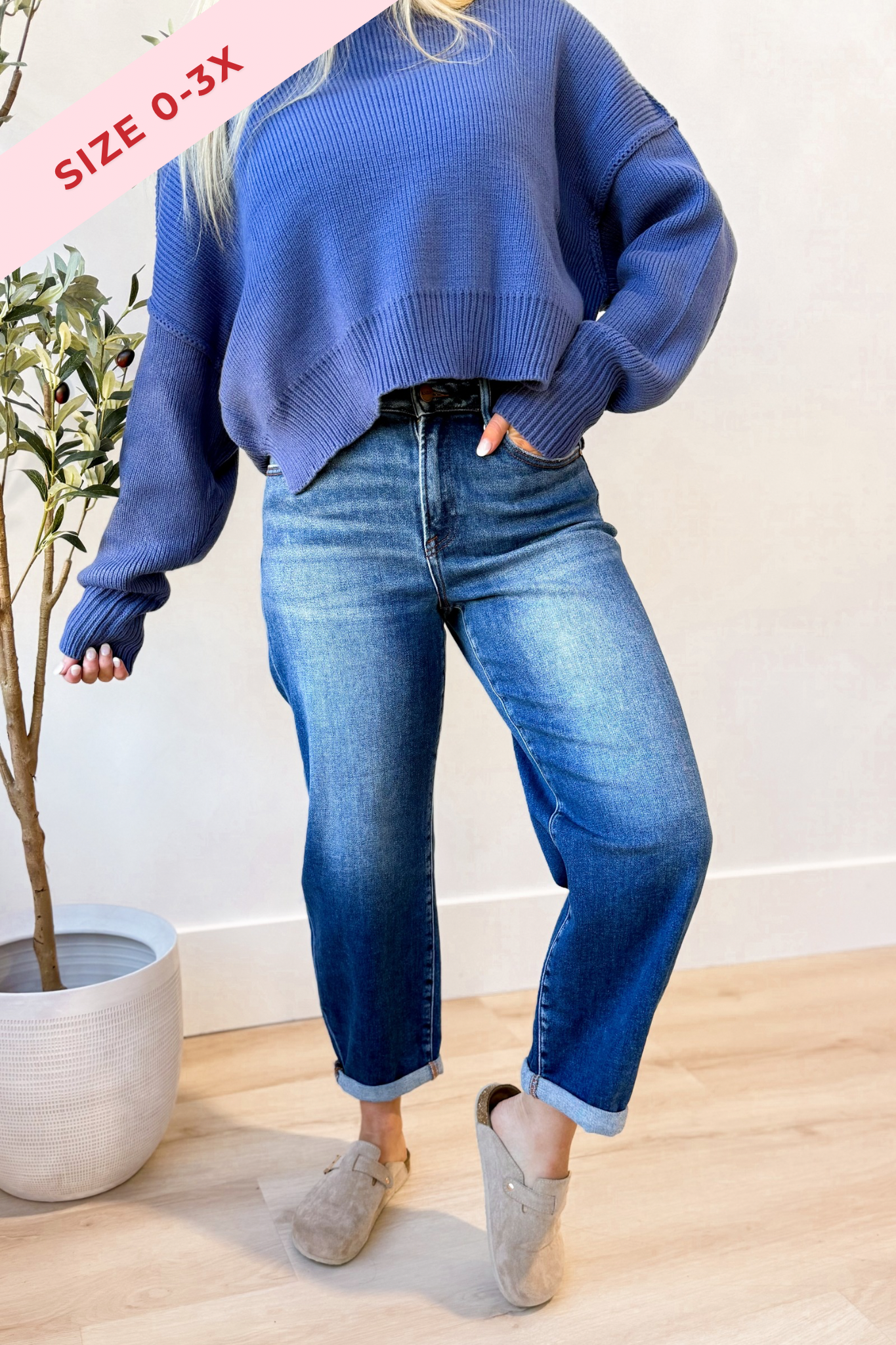 Risen Cody Mid Rise Barrel Jeans [0-3XL] - Be You Boutique