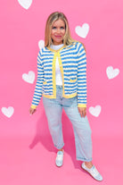 Sadie Striped Button Down Cardigan - Be You Boutique