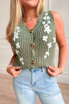 Linda Flower Knit Sweater Vest - Be You Boutique