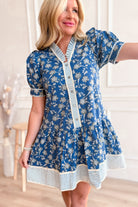 Katrina Floral Puff Sleeve Dress - Be You Boutique