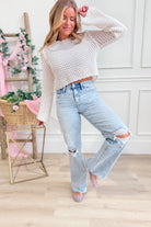 Vervet Slick High Rise Vintage Wide Leg Jean - Be You Boutique