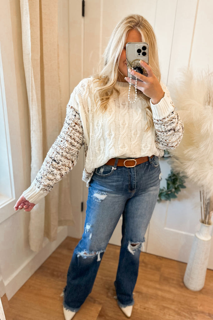 Ivy Plaid Printed Back Detail Oversized Sweater - Be You Boutique