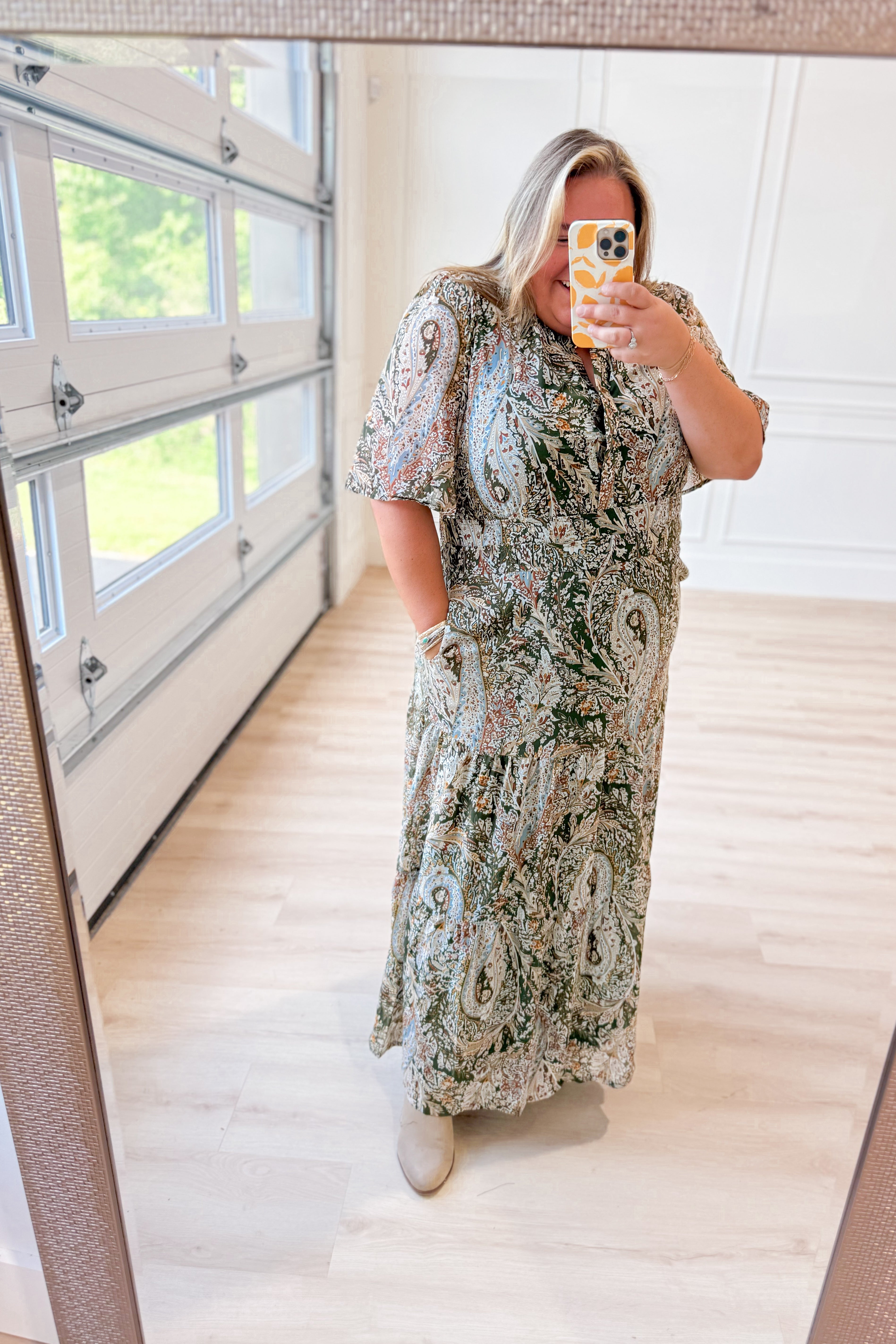 Lydia Paisley Printed Midi Dress - Be You Boutique