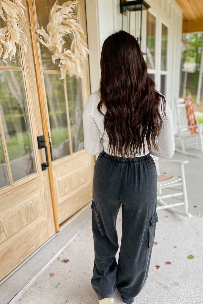 Roman Mineral Washed Cargo Pants - Be You Boutique