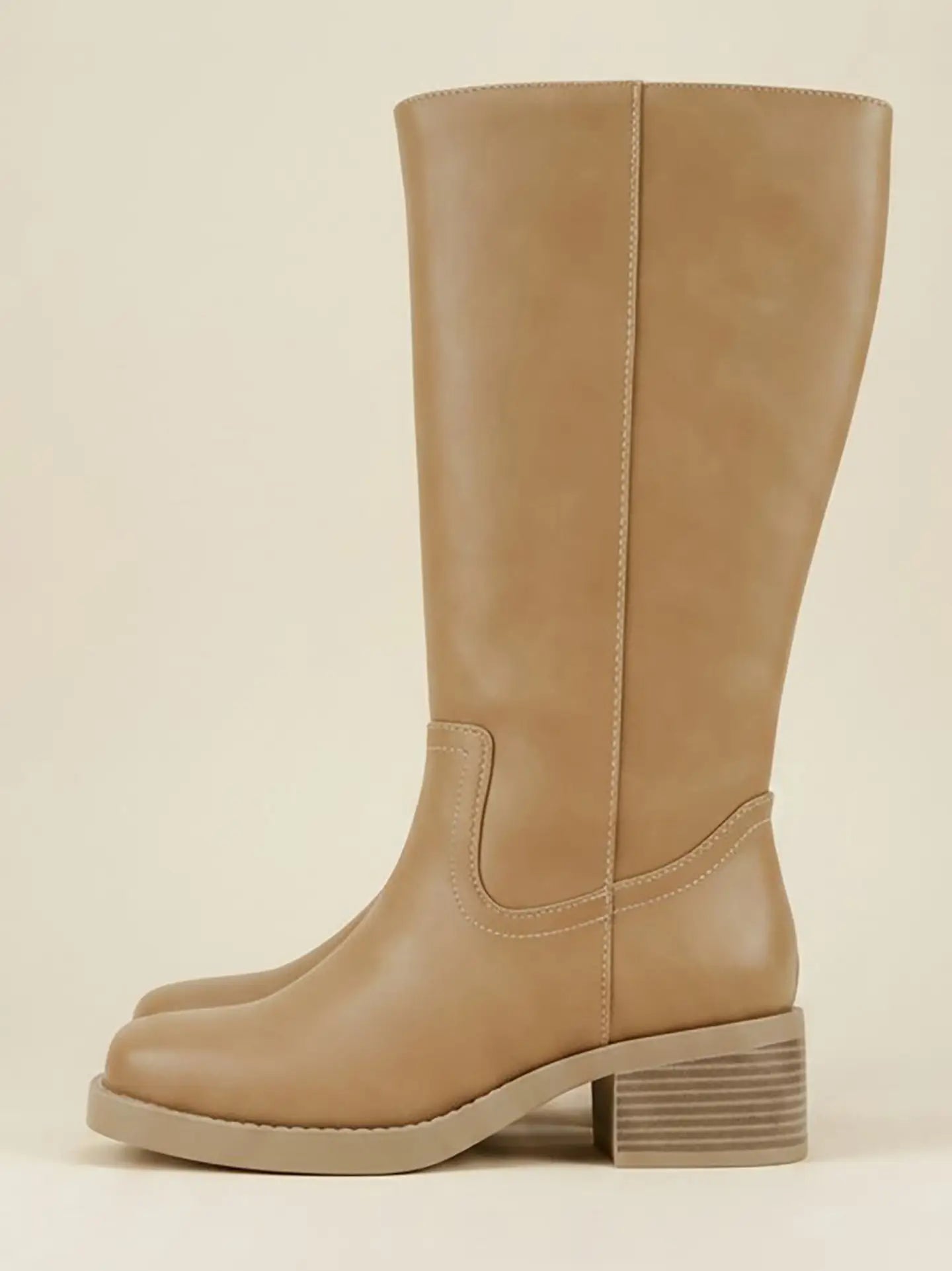 FORTUNE DYNAMIC Belvin Natural Tall Boot from the 211 Boots collection, featuring sleek leather design and knee-high style.