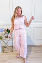 Ruth Washed Gingham Barrel Pant - Be You Boutique