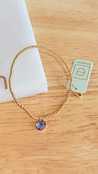 Enewton 2mm Classic Birthstone Bracelet with colorful gemstone beads, elegant jewelry for women or men.