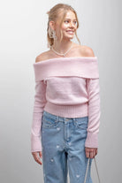 Penn Off Shoulder Knit Pullover Sweater - Be You Boutique