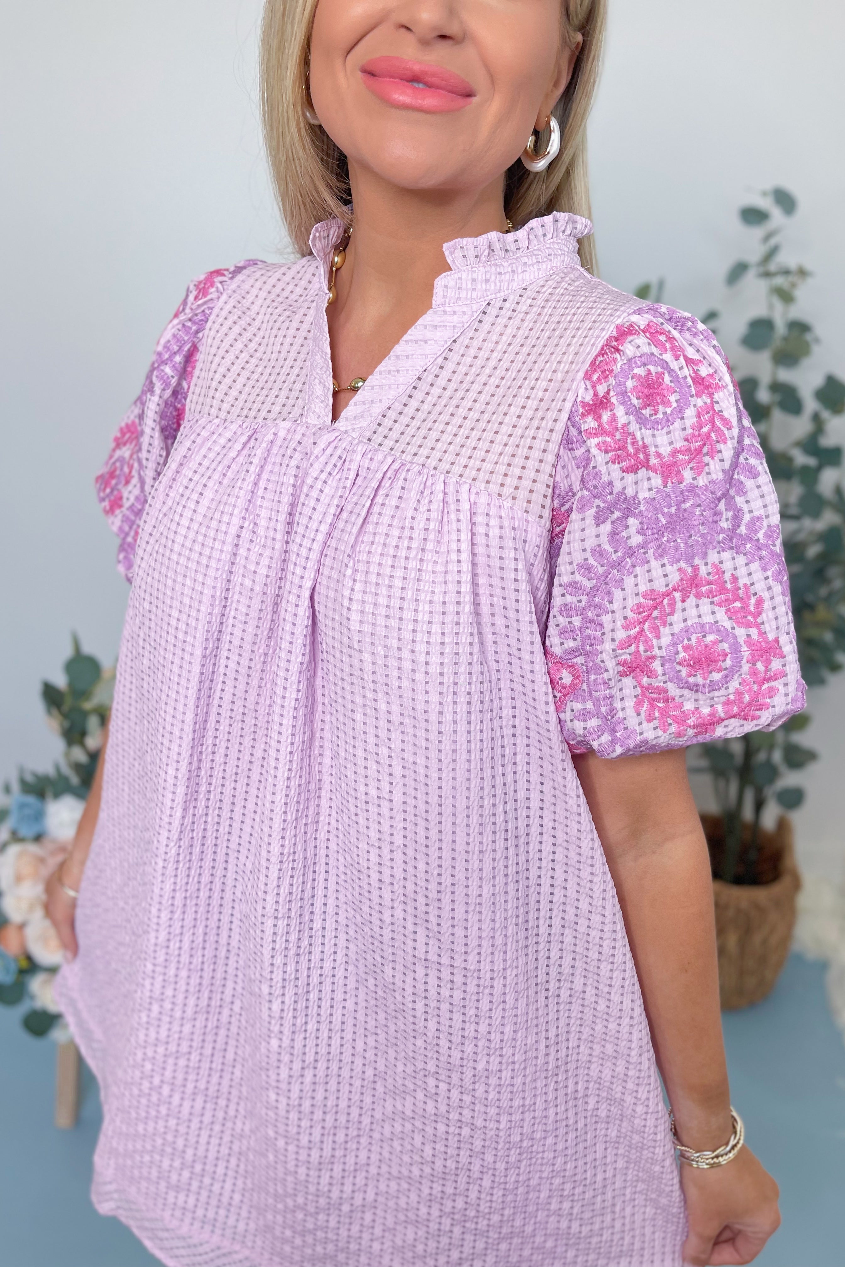 Savvy Checkered Seersucker Dress - Be You Boutique
