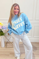 Jesus Saves Mock Neck Sweatshirt - Be You Boutique
