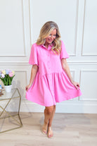 Minnie Airflow scallop waist casual dress by MITTOSHOP featuring a fitted bodice and flowing skirt with scallop details.