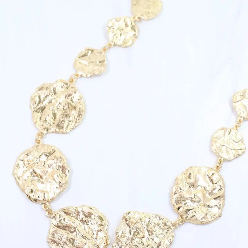 Caroline Hill Ingham textured round necklace in 222 other jewelry style, featuring a detailed circular pendant on a chain.
