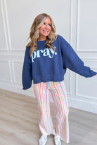 Pop!Pine Pray Puff Printed Sweatshirt featuring bold graphic design and comfortable fit, shown in a cozy casual style.