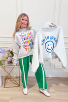 Lenny Windbreaker Contrasted Stripe Pant - Be You Boutique