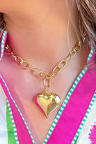 Treasure Jewels Happy Gold Heart Necklace - Be You Boutique