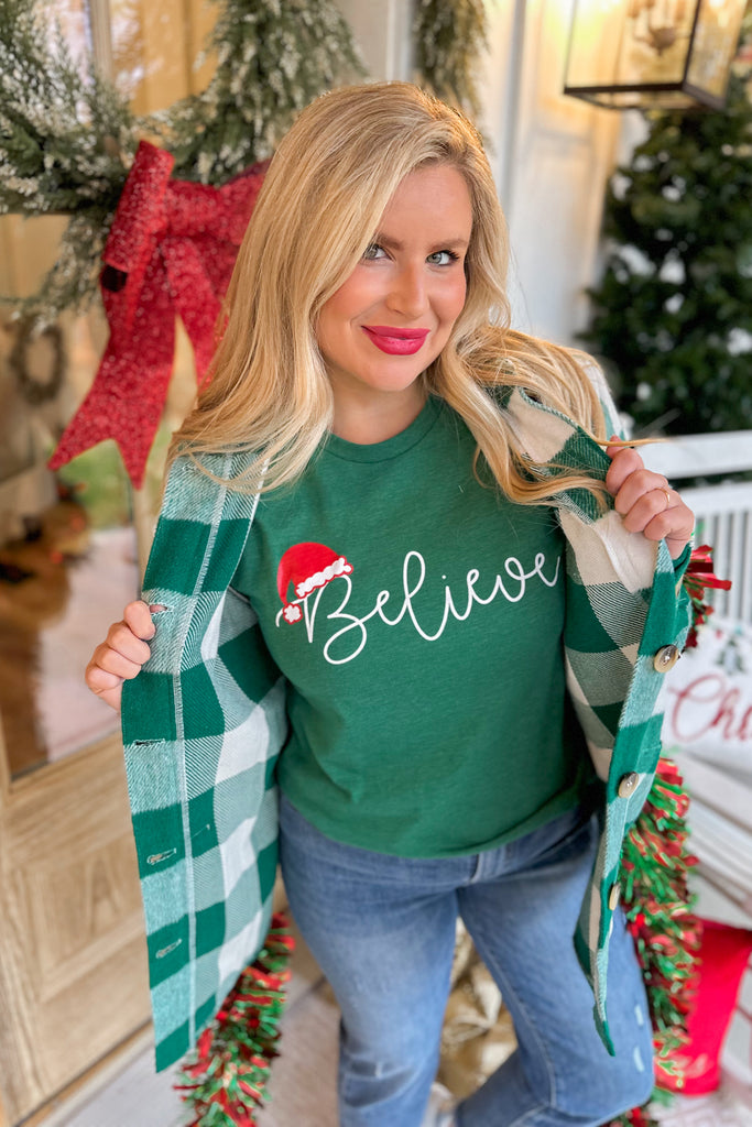 Beau Flannel Shirt Shacket Jacket Top with Pockets - Be You Boutique