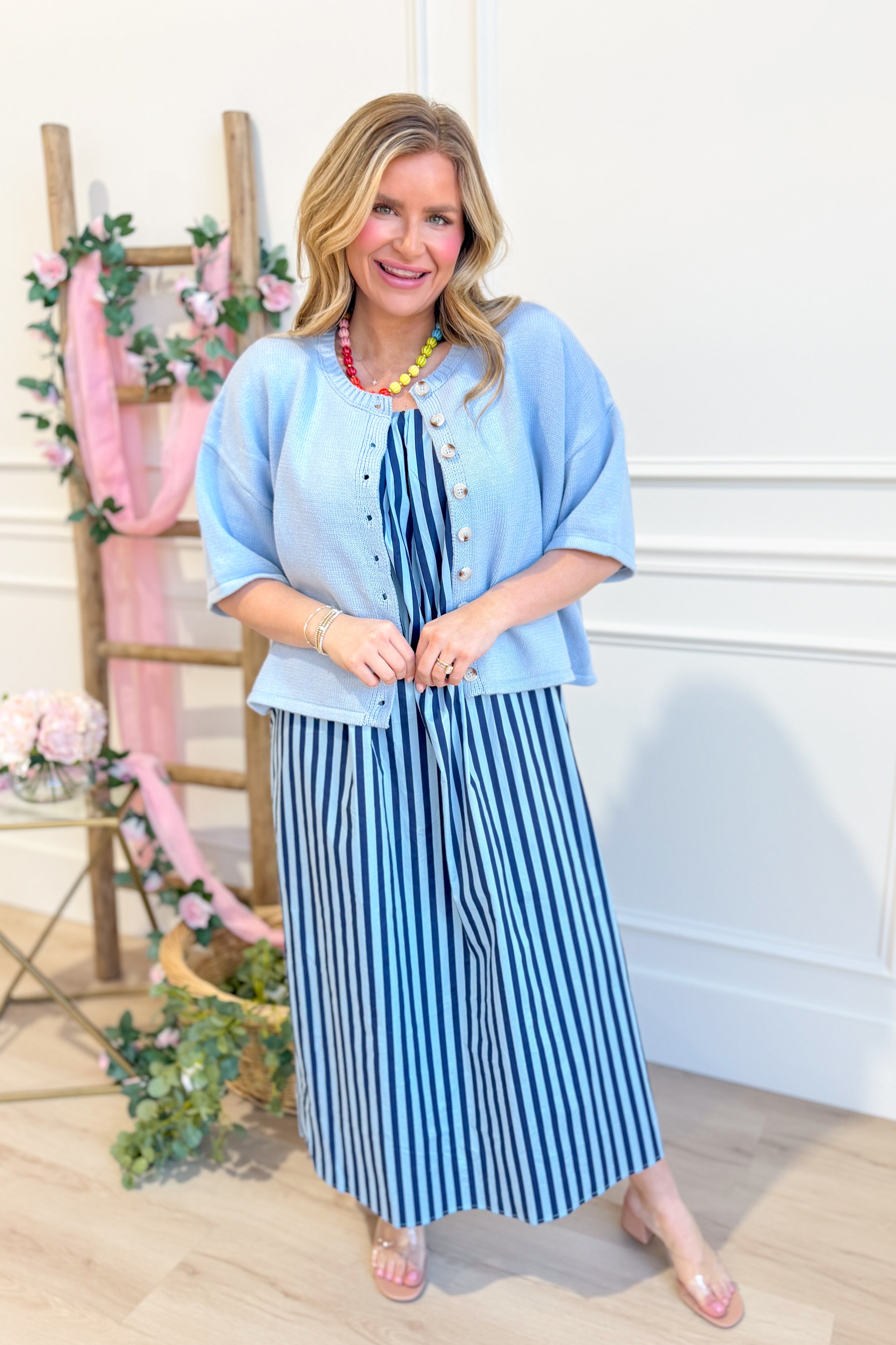 Cory Striped Midi Dress - Be You Boutique